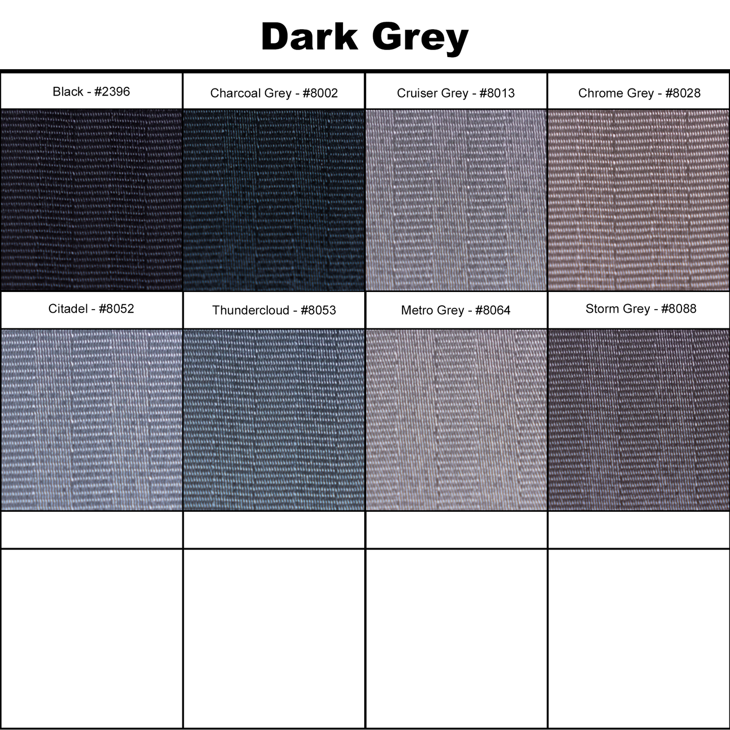 Belt Color Swatch Options