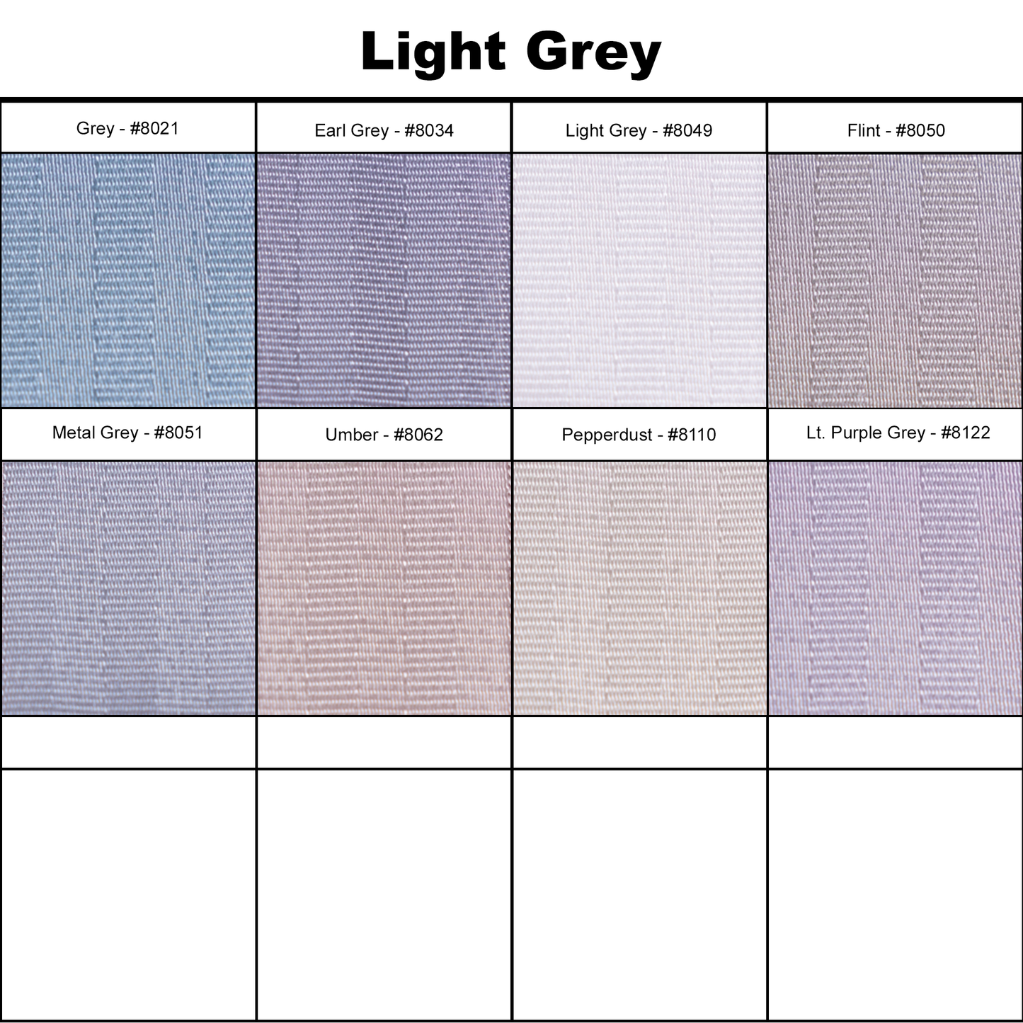 Belt Color Swatch Options