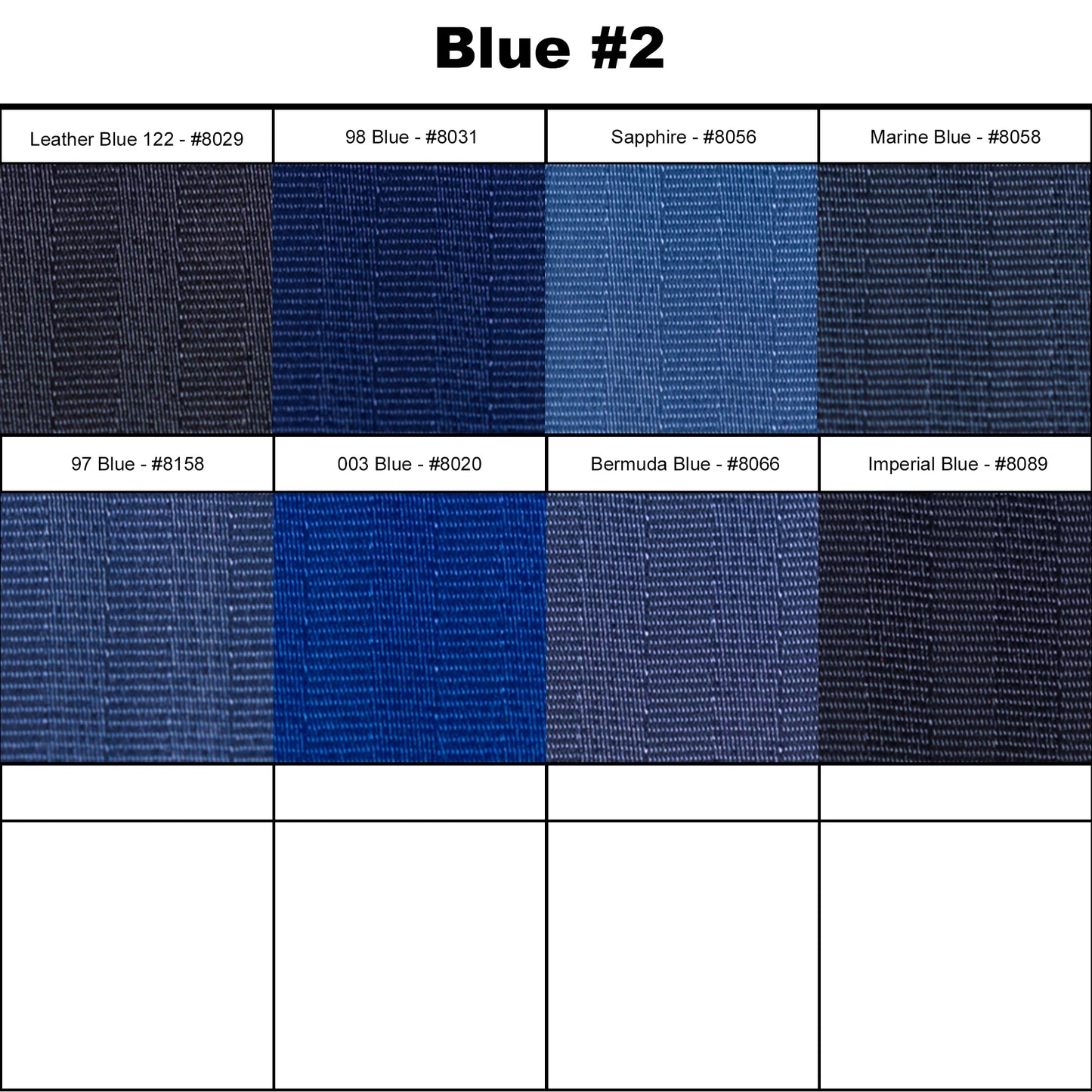 
                  
                    Belt Color Swatch Options
                  
                