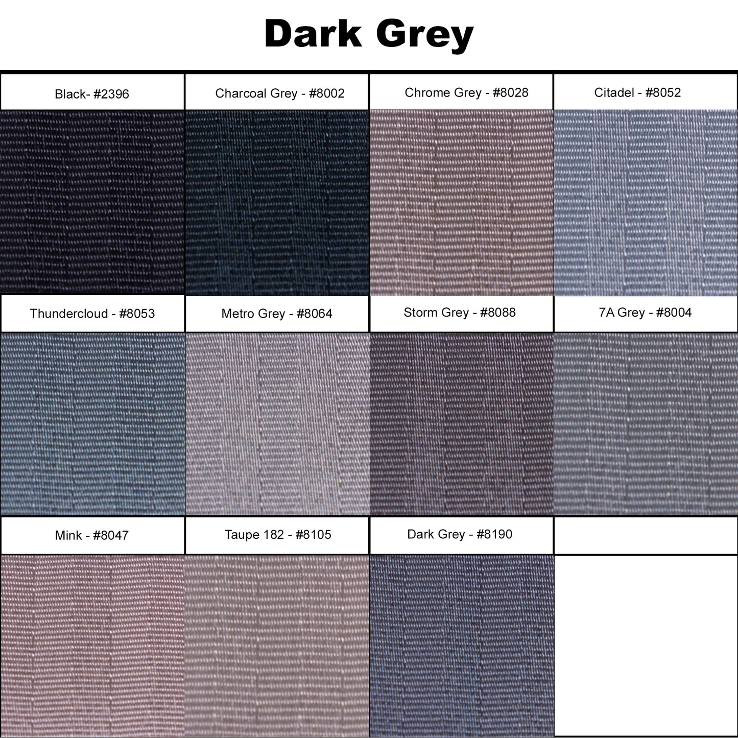 
                  
                    Belt Color Swatch Options
                  
                
