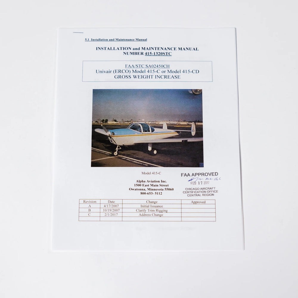 Ercoupe #1320 LSA Gross Weight Increase