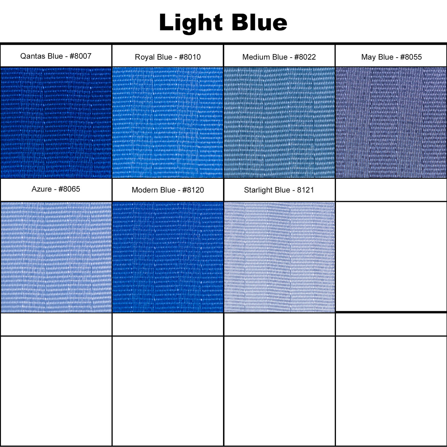 
                  
                    Belt Color Swatch Options
                  
                