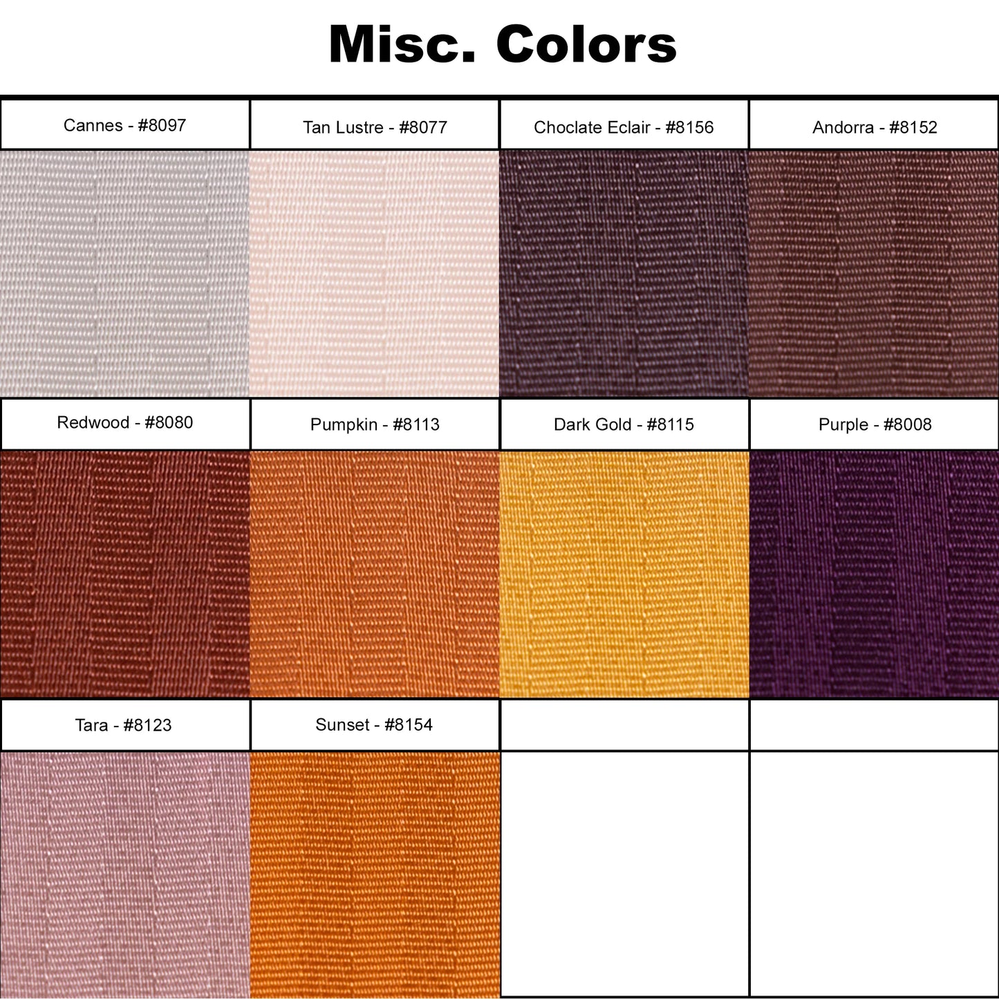 
                  
                    Belt Color Swatch Options
                  
                